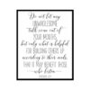 "Do Not Tet Any Unwholesome Talk, Ephesians 4:29" Bible Verse Poster Print