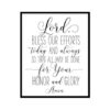 "Lord Bless Our Efforts Today And Always" Bible Verse Poster Print
