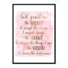 "God Grant Me The Serenity" Bible Verse Poster Print