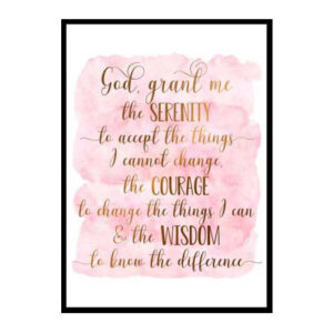 "God Grant Me The Serenity" Bible Verse Poster Print