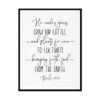 "He Makes Grass Grow for Cattle Psalm 104" Bible Verse Poster Print