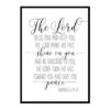 "The Lord bless You And Keep You, Numbers 6:24-46" Bible Verse Poster Print