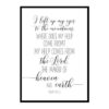 "I Lift My Eyes To the Mountains, Psalm 121" Bible Verse Poster Print