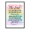 "The Lord Bless You And Keep You, Numbers 6:24" Bible Verse Poster Print
