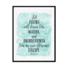 "Let Justice Roll Down Like Waters, Amos 5:24" Bible Verse Poster Print