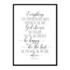 "Everything That Happens In This World, Ecclesiastes 3:1,12" Bible Verse Poster Print