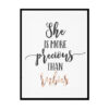 "She Is More Precious Than Rubies" Bible Verse Poster Print