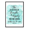 "She is Clothed in Strength and Dignity, Proverbs 31:25" Bible Verse Poster Print