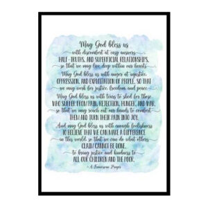 "May God Bless Us" Bible Verse Poster Print