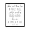 "You Will Keep In Perfect Peace, Isaiah 26:3" Bible Verse Poster Print
