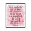 "The Sufferings Are Not To Be Compared With The Glory, Romans 8:18" Bible Verse Poster Print