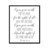 "Open Your Mouth For The Mute, Proverbs 31:8-9" Bible Verse Poster Print