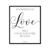 "God demonstrates his own love, Romans 5:8" Bible Verse Poster Print