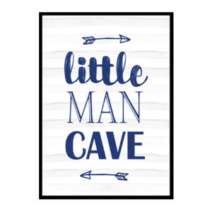 "Little Man Cave" Boys Nursery Poster Print