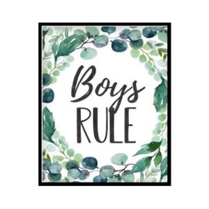 "Boys Rule" Boys Nursery Poster Print