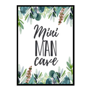 "Mini Man Cave" Boys Nursery Poster Print