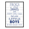 "Frogs and Snails and Puppy Dog Tails" Boys Nursery Poster Print