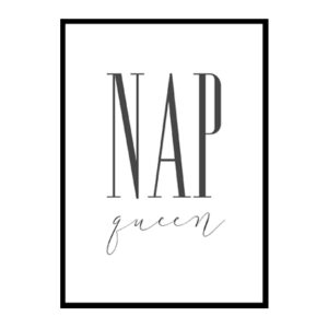"Nap Queen" Girls Quote Poster Print