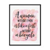 "A Woman Without A Man" Girls Quote Poster Print