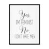 "I'm A Feminist" Girls Quote Poster Print