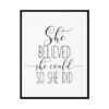 "She Designed A Life She Loved" Girls Quote Poster Print