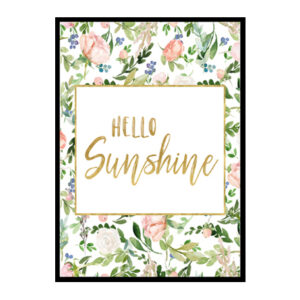 "Hello sunshine" Girls Room Poster Print