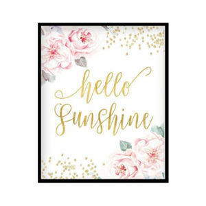 "Hello Sunshine" Girls Room Poster Print