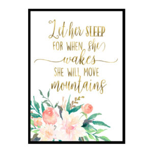 "Let Her Sleep" Girls Room Poster Print