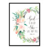 "God Is In Her She Will Not Fall, Psalm 46:5" Girls Room Poster Print