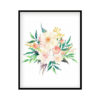 Pink Cream Floral Nursery Wall Decor, Peony Bouquet, Watercolor Floral Prints Girls Room Poster Print