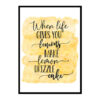 "When Life Gives You Lemons" Kitchen Wall Art Poster Print