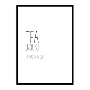 Tea Definition Print,Tea Quotes Kitchen Wall Art Poster Print