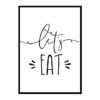 "Let's Eat" Kitchen Wall Art Poster Print