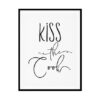 "Kiss The Cook" Kitchen Wall Art Poster Print