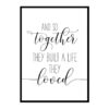 "They Built A Life They Loved" Motivational Quote Poster Print