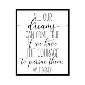 "All Our Dreams Can Come True" Nursery Poster Print