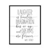 "Laughter Is Timeless Imagination Has No Age" Childrens Nursery Room Poster Print