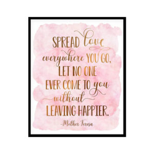 "Spread Love Everywhere You Go" Childrens Nursery Room Poster Print