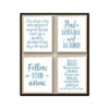 "Set of 4, Here Sleeps A Boy,Have Courage And Be Kind" Childrens Nursery Room Poster Print