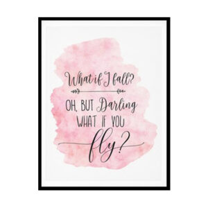 "What If I Fall" Childrens Nursery Room Poster Print