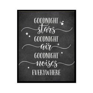 "Goodnight Stars Goodnight Air" Childrens Nursery Room Poster Print