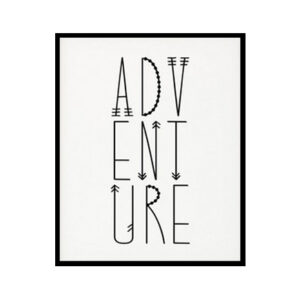 "Adventure" Sign  Childrens Nursery Room Poster Print