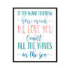 "If You Want To Know How Much We Love You" Childrens Nursery Room Poster Print