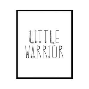 " Little Warrior" Childrens Nursery Room Poster Print