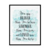 "You Are Braver Than You Believe" Childrens Nursery Room Poster Print