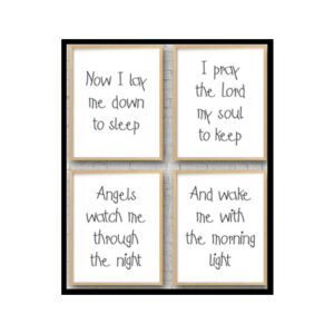 "Now I Lay Me Down To Sleep" Childrens Nursery Room Poster Print