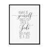 "Always Be Yourself Unless You Can Be A Jedi" Childrens Nursery Room Poster Print