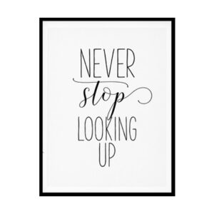 "Never Stop Looking Up" Childrens Nursery Room Poster Print