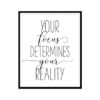 "Your Focus Determines Your Reality" Childrens Nursery Room Poster Print