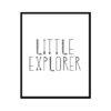 "Little Explorer" Childrens Nursery Room Poster Print